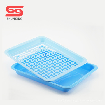 excellent rectangle multipurpose plastic sieve with tray